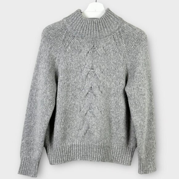 White & Warren Alpaca Wool Blend Mock Neck Sweater - Picture 8 of 8